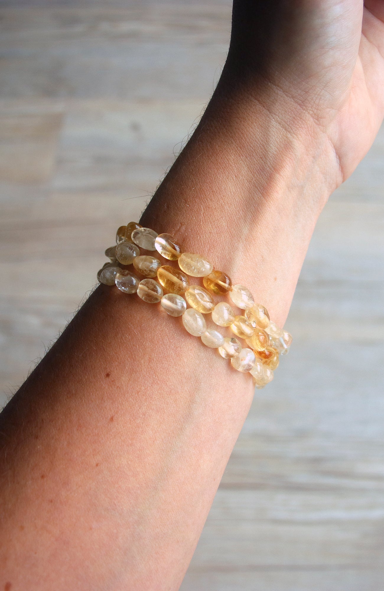 Citrine (Heat Treated) Nugget 6mm Bracelet 217